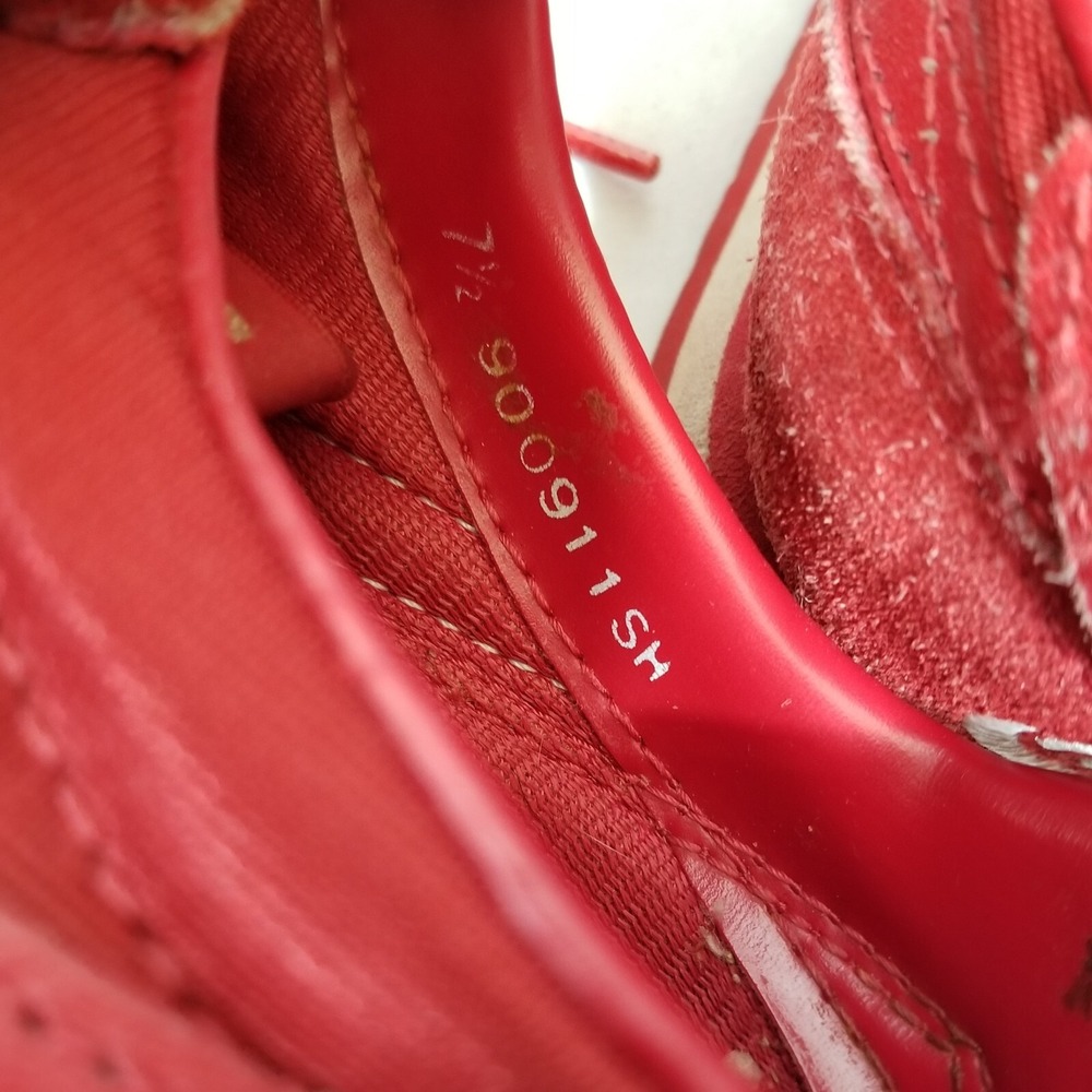 Vintage Nike Cortez Leather RED Suede Size 7.5 Republic Of Korea - Picture 10 of 16